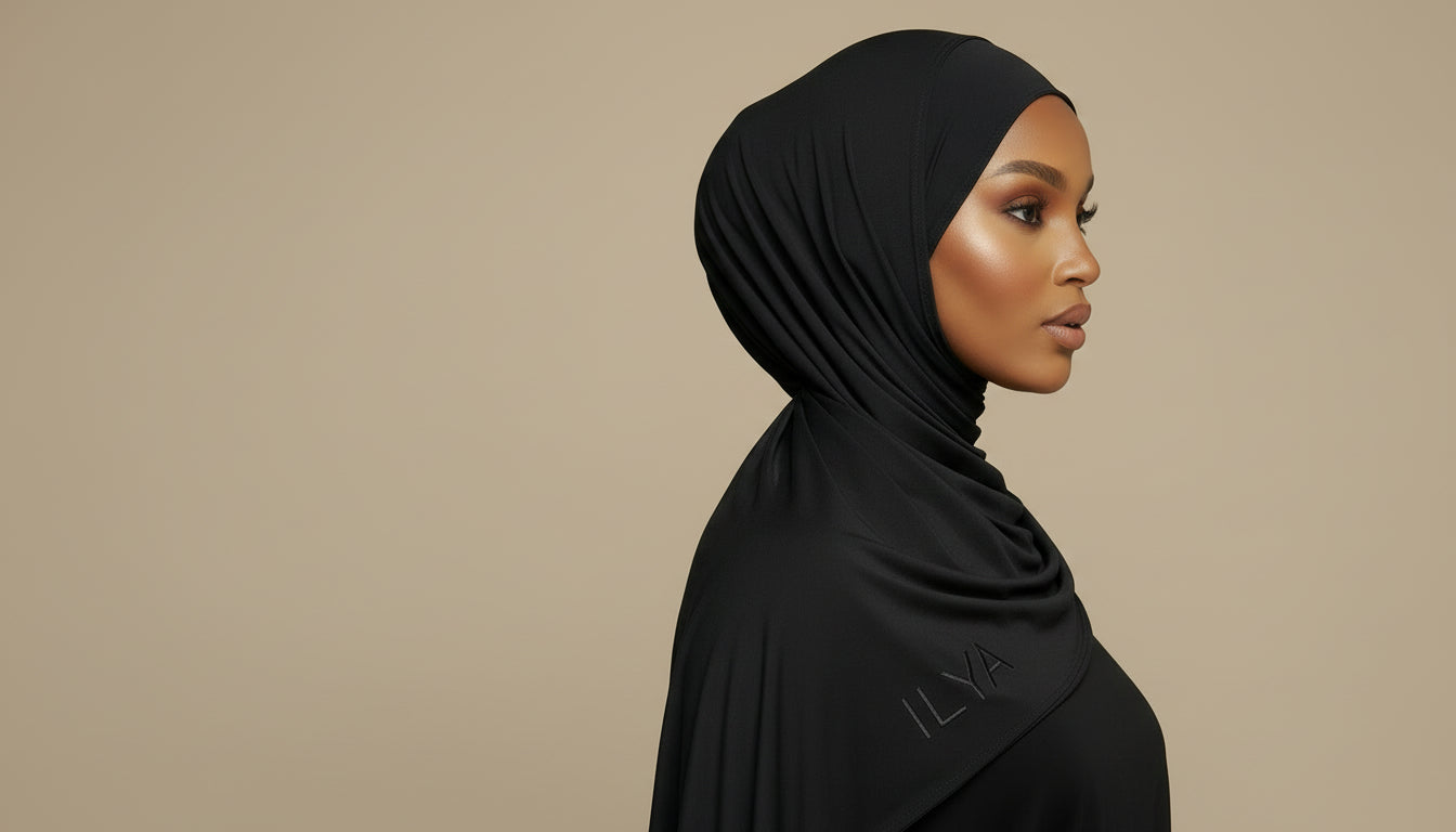 ILYA black premium jersey hijab