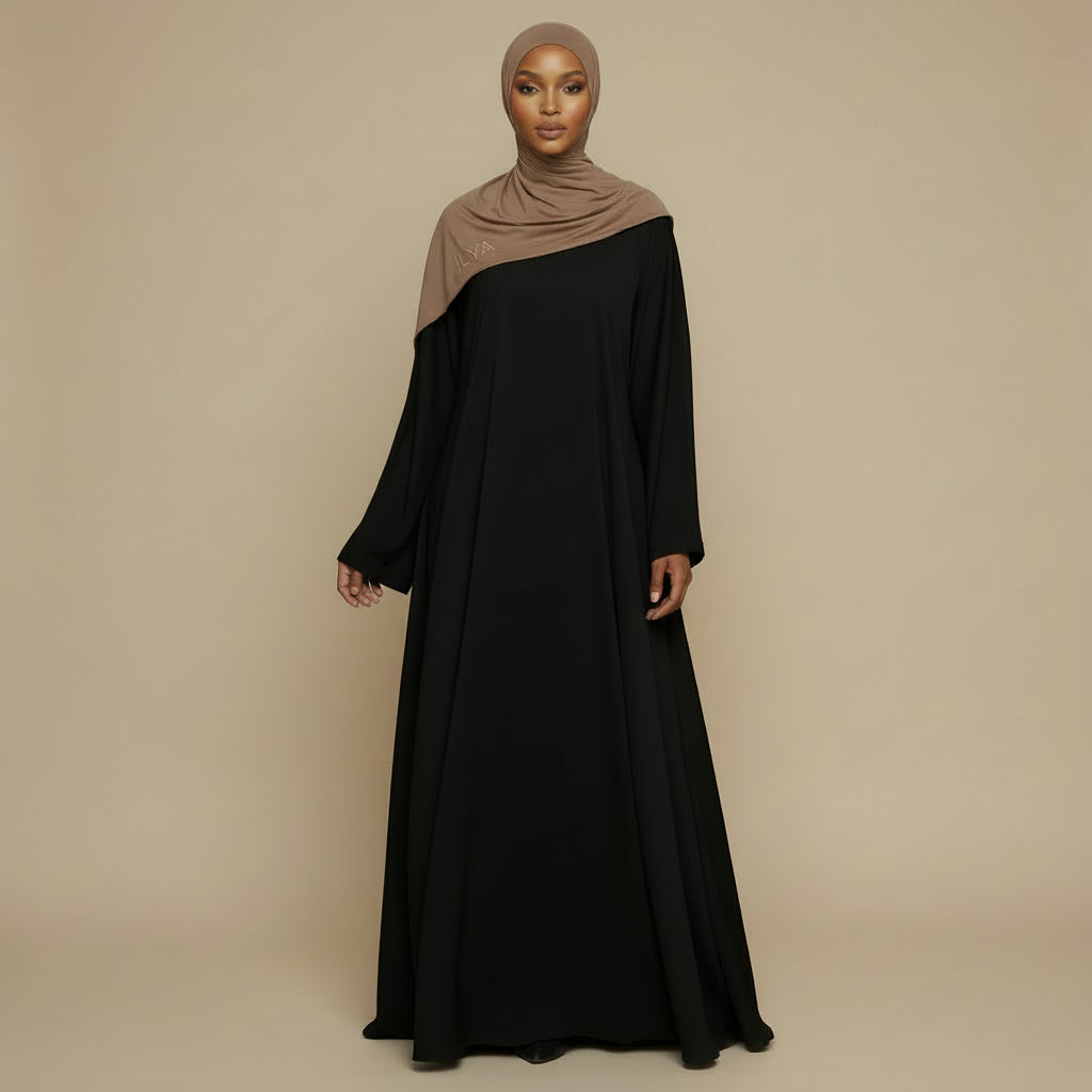 ILYA essential obsedian black abaya