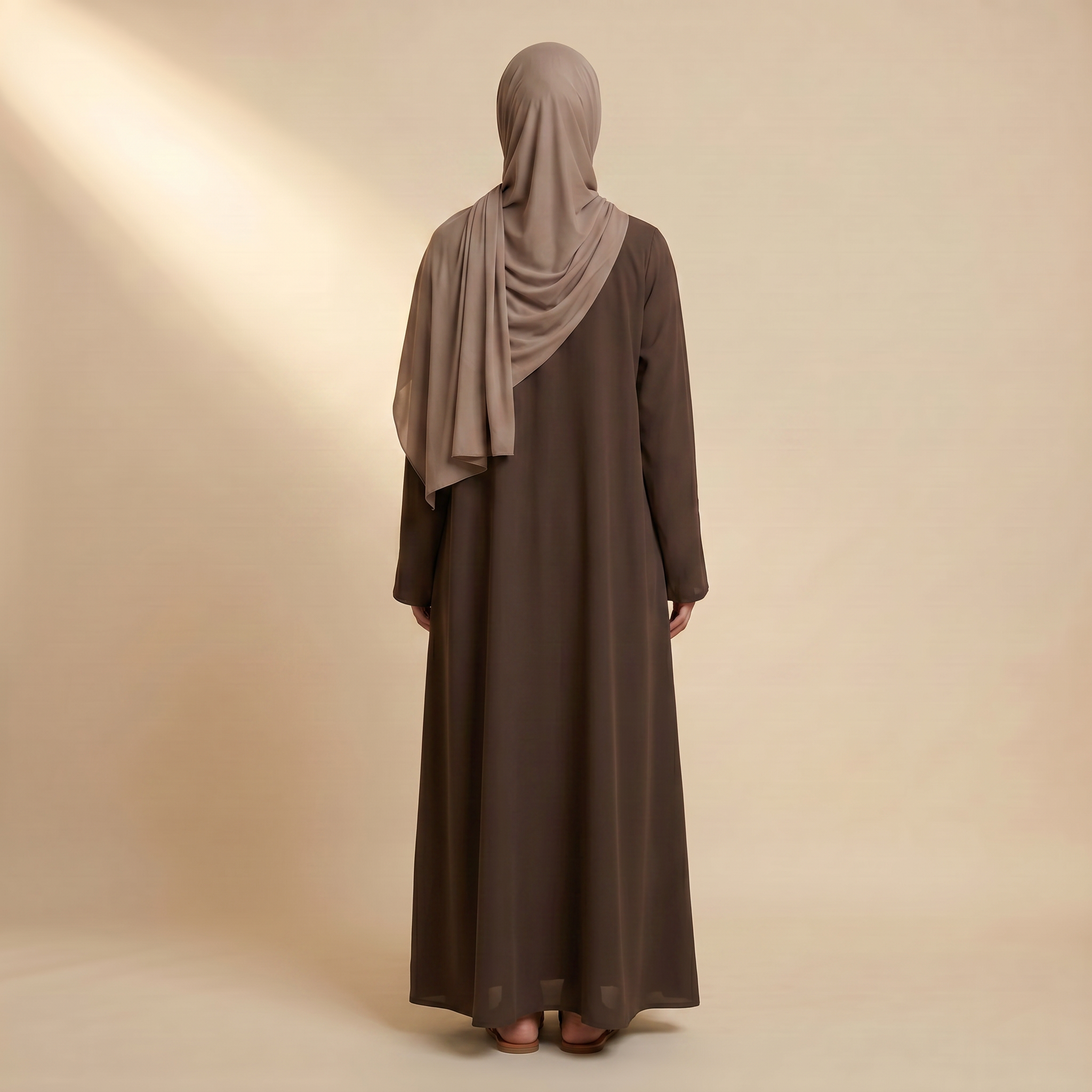 DRAPE ILYA DEEP BROWN ABAYA