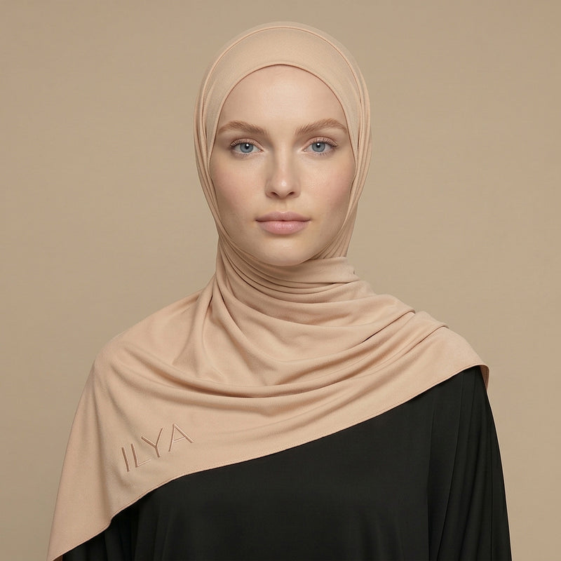 Premium Jersey Hijab i Cream