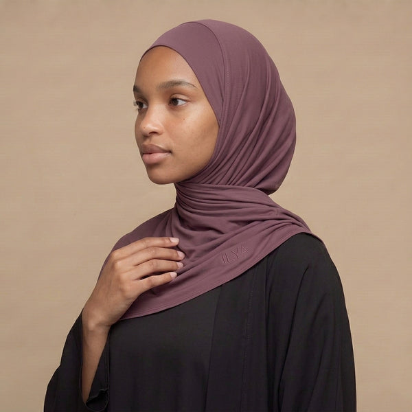Premium Jersey Hijab i Mauve Purple