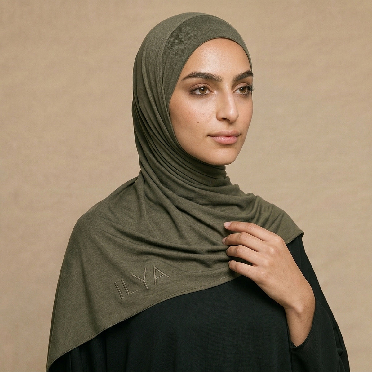 ILYA OLIVE GREEN PREMIUM JERSEY HIJAB