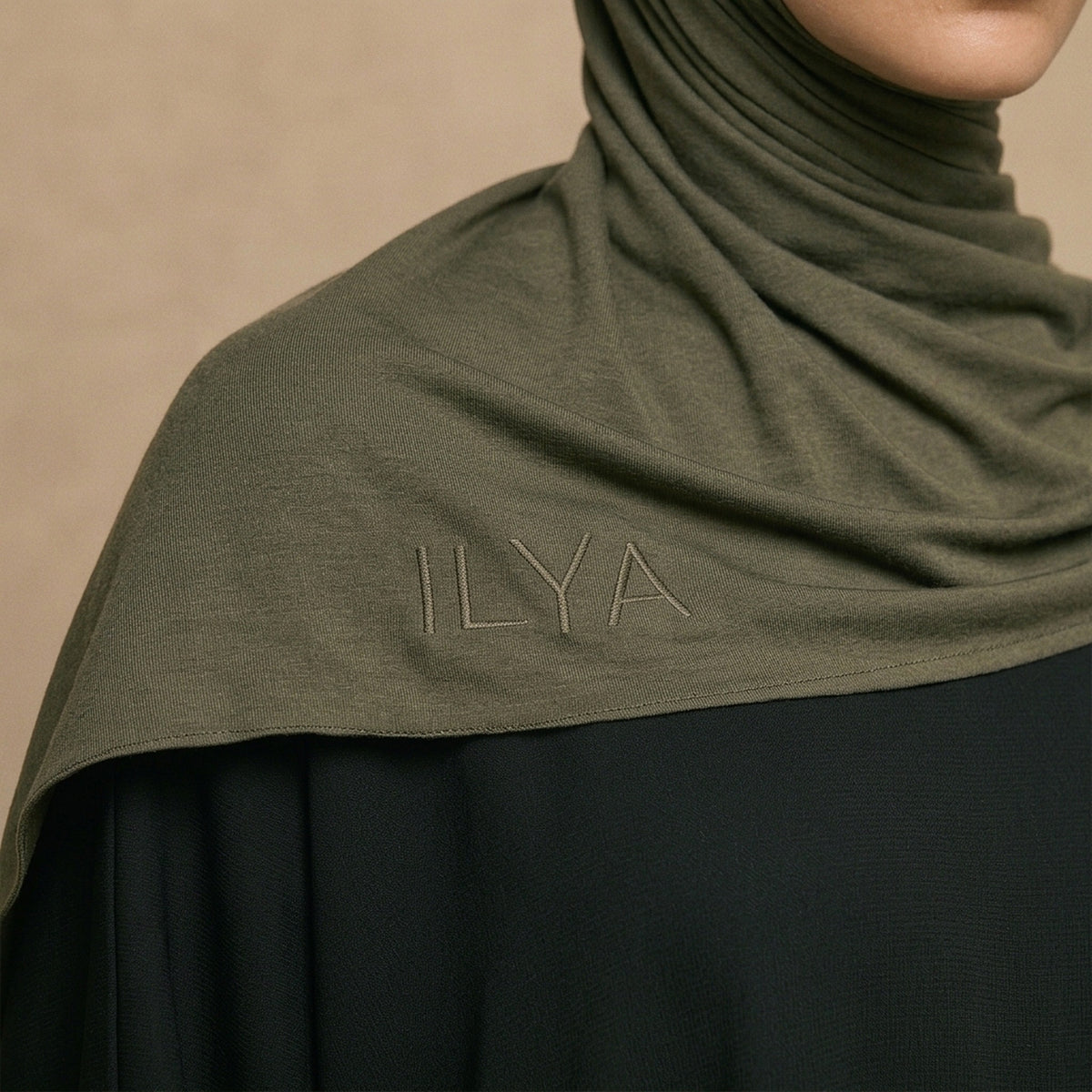ILYA OLIVE GREEN PREMIUM JERSEY HIJAB