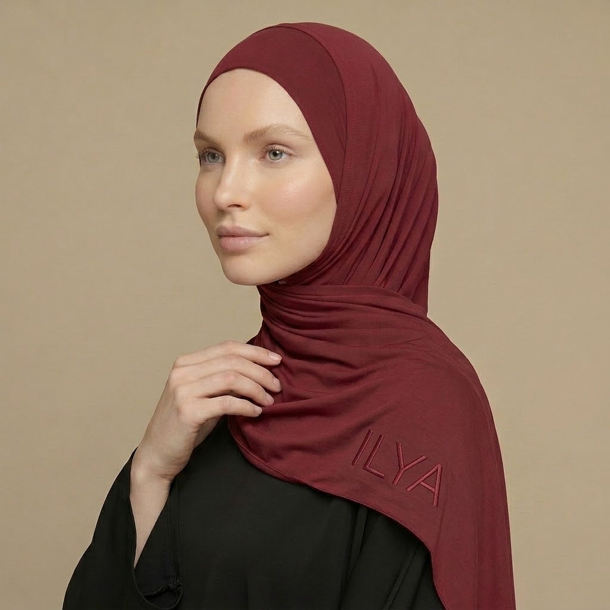ILYA RED CHERRY PREMIUM JERSEY HIJAB