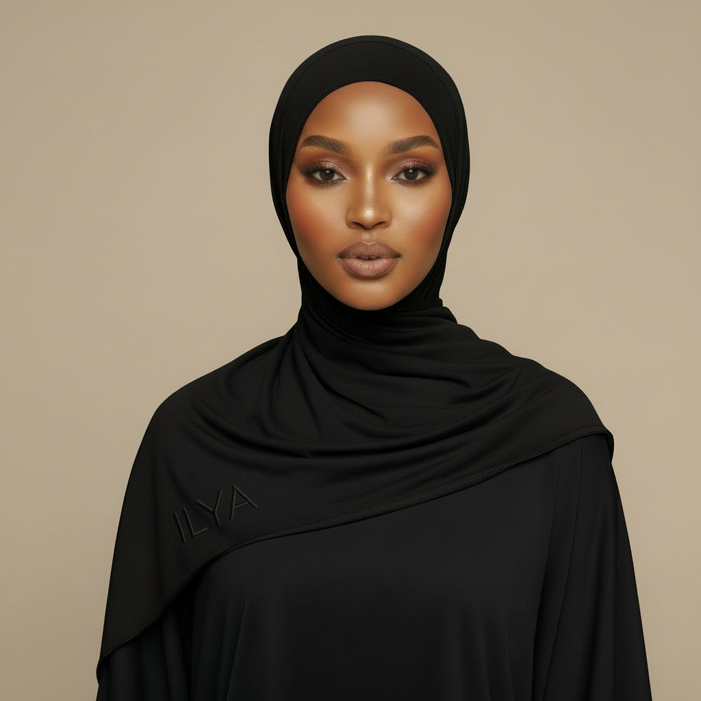 ILYA black premium jersey hijab