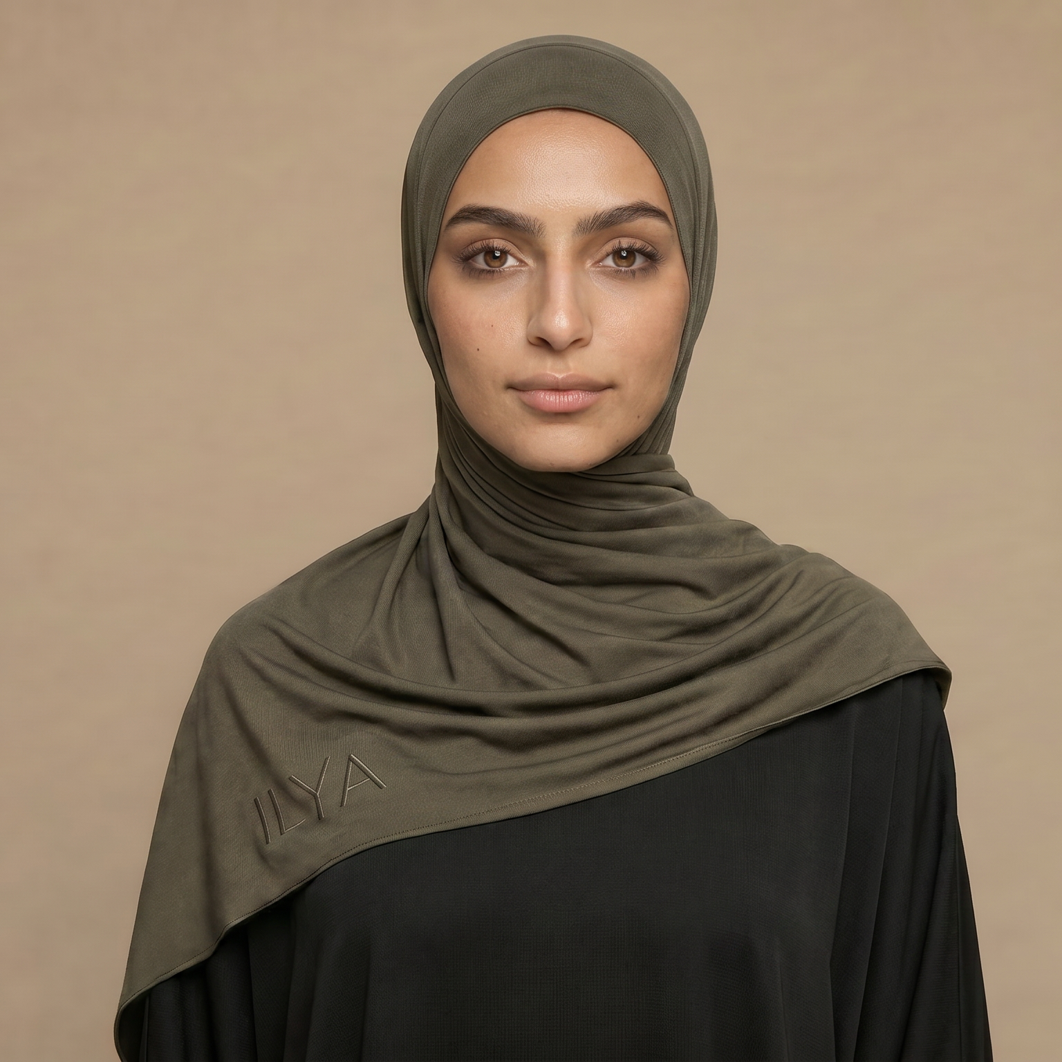 ILYA olive green premium jersey hijab