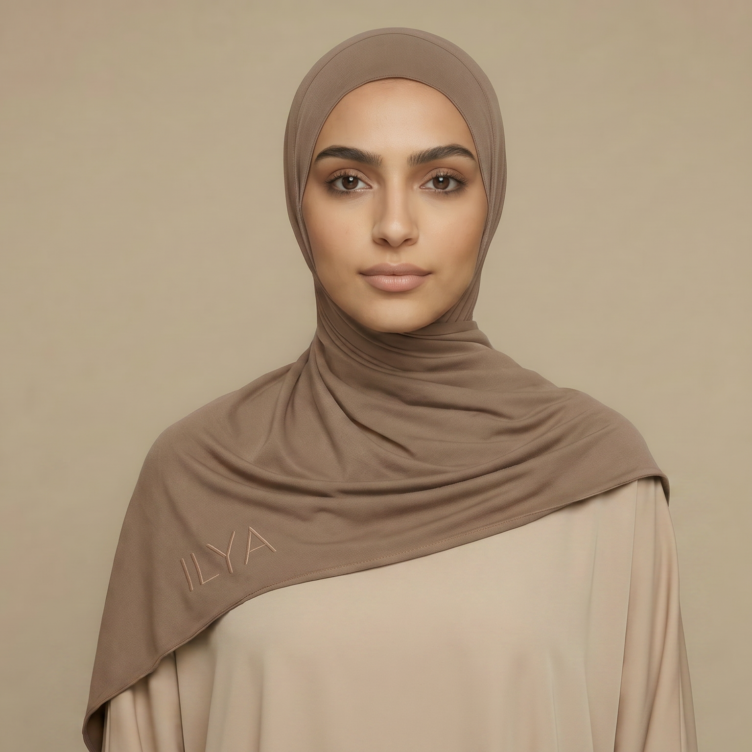 ILYA taupe brown premium jersey hijab