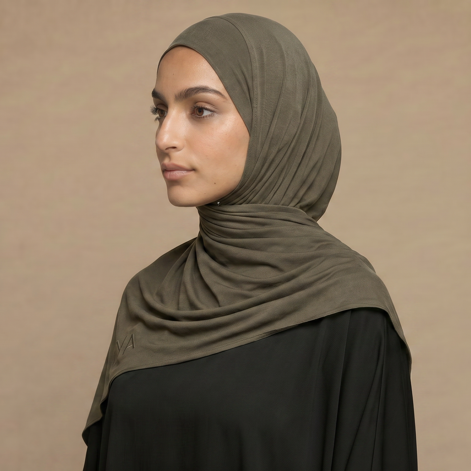 ILYA olive green premium jersey hijab