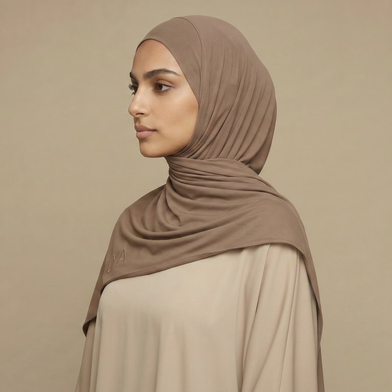 ILYA warm mocha premium jersey hijab