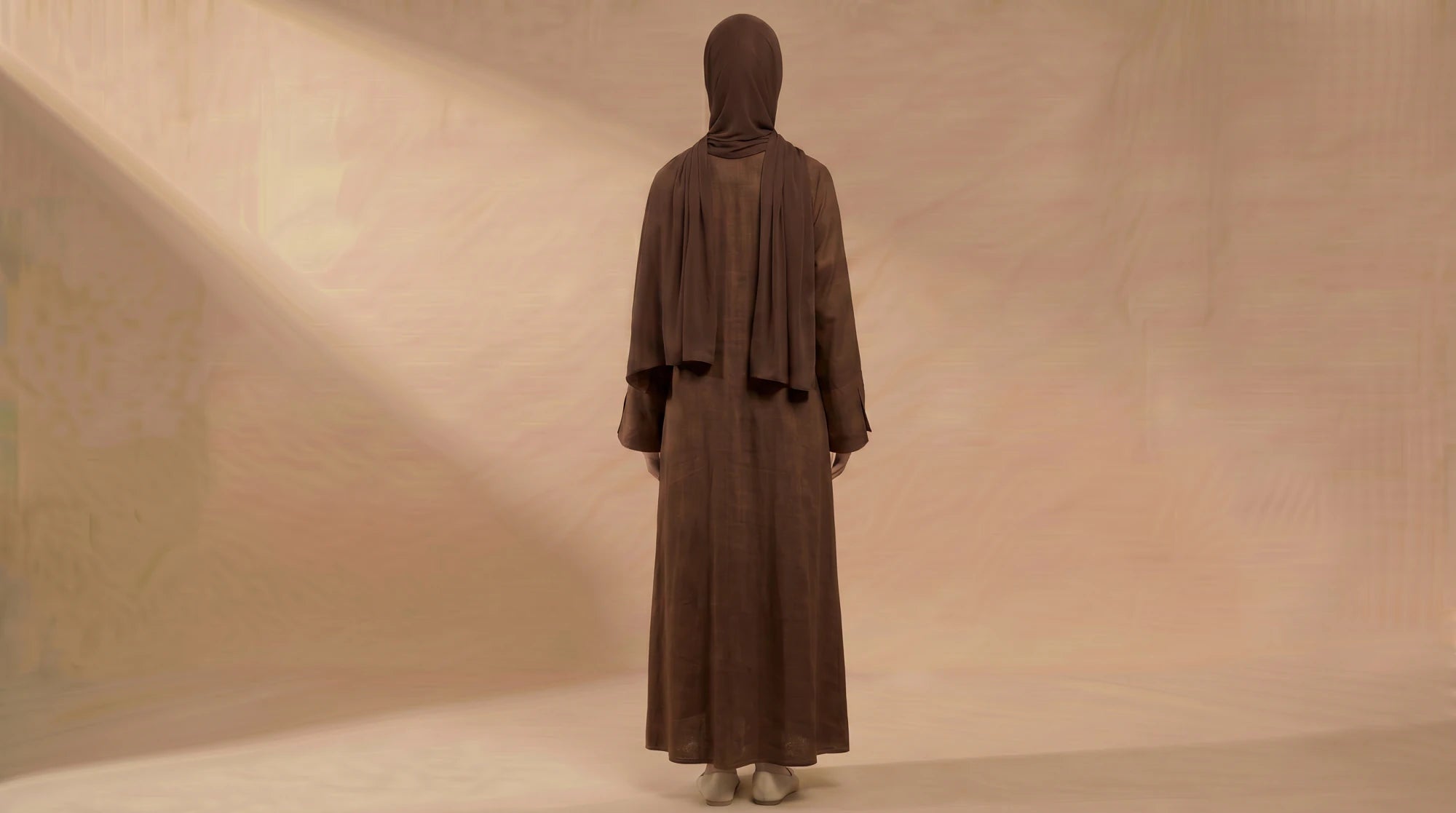 LINEN BLEND ILYA COCOA ABAYA