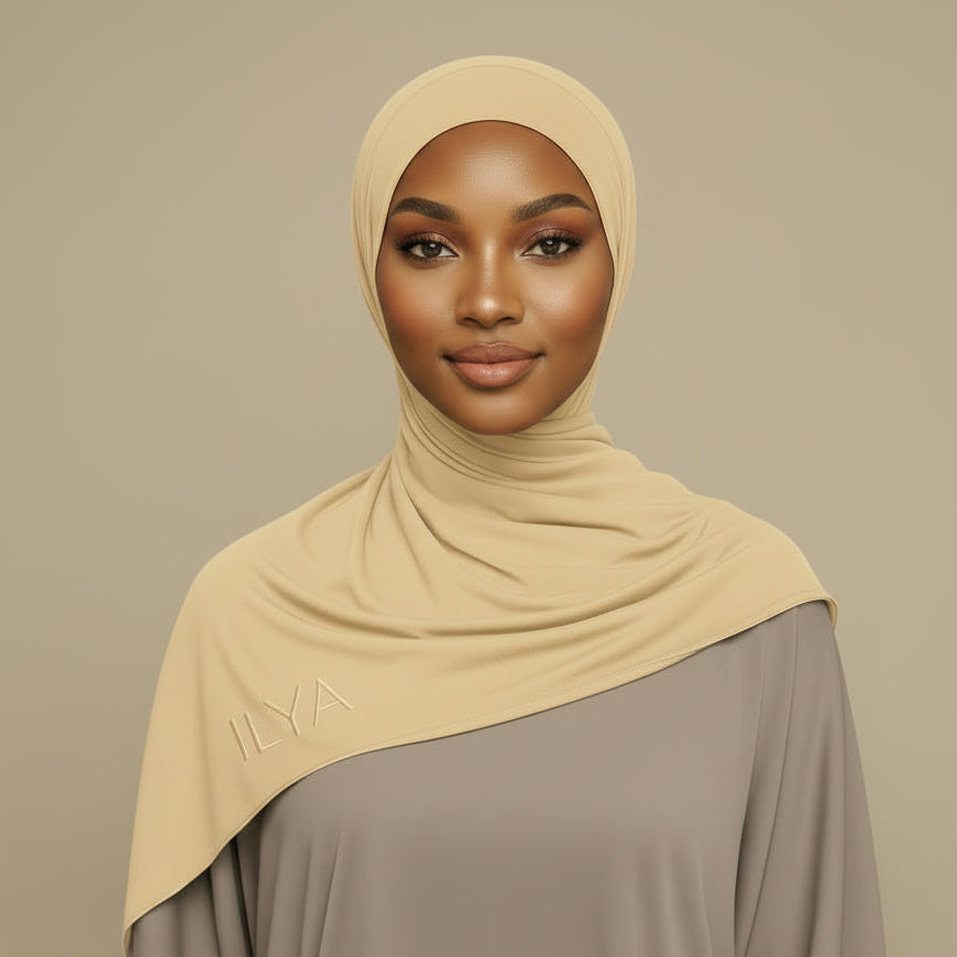 ILYA butter yellow premium jersey hijab