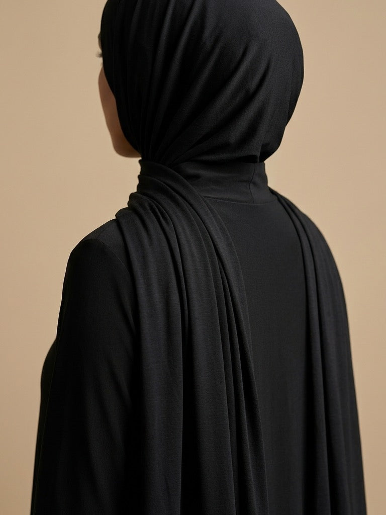 ILYA bamboo hijab i Black