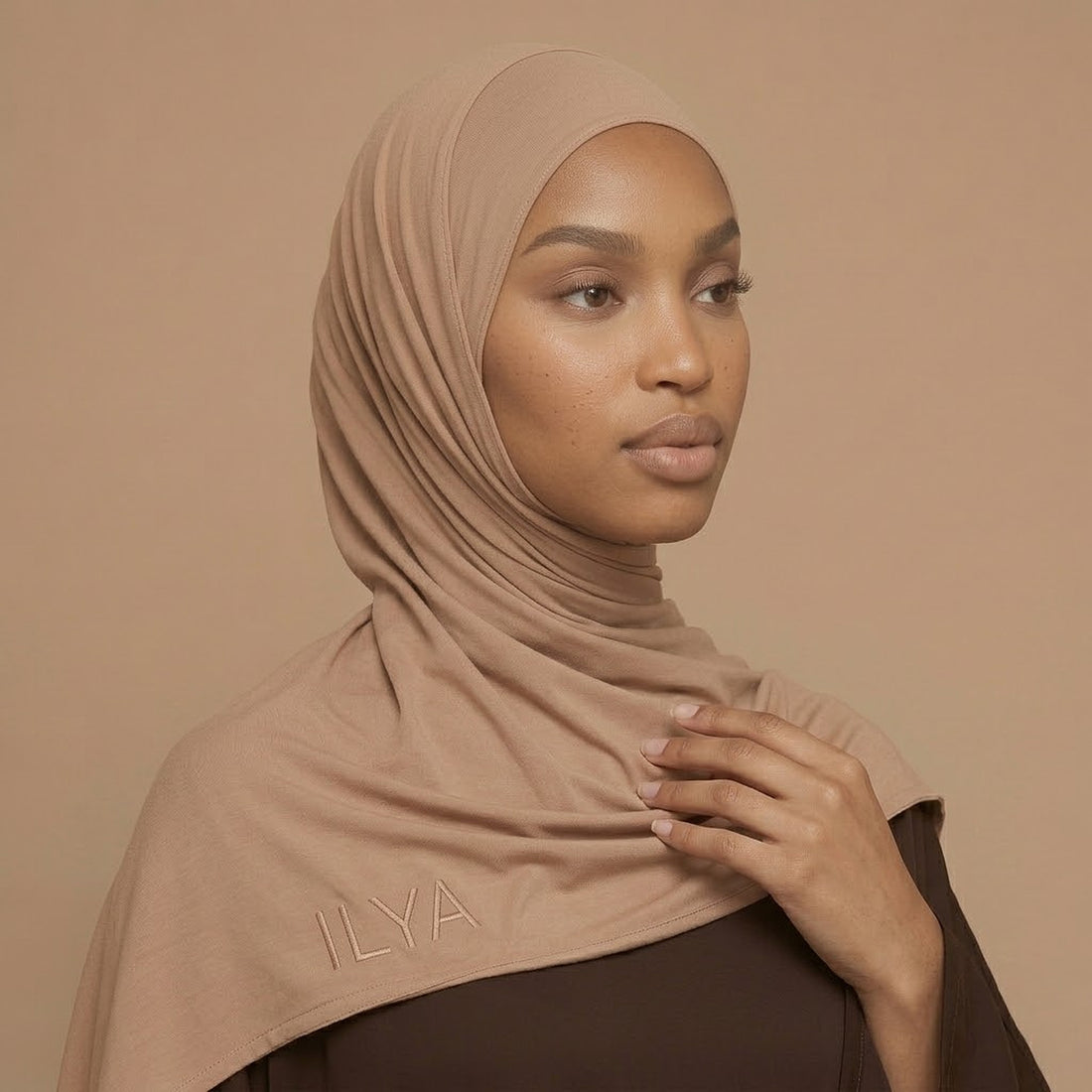 Hijab i premium jersey, Caramel