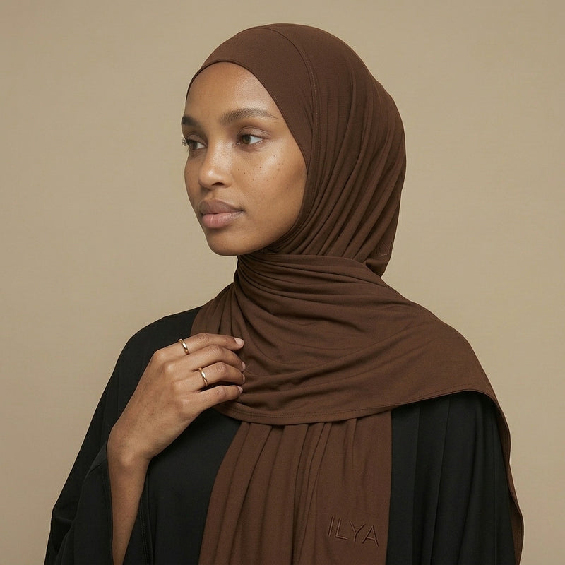 Premium Jersey Hijab i Chocolate