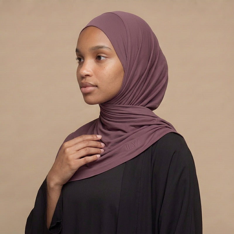 Premium Jersey Hijab i Mauve Purple