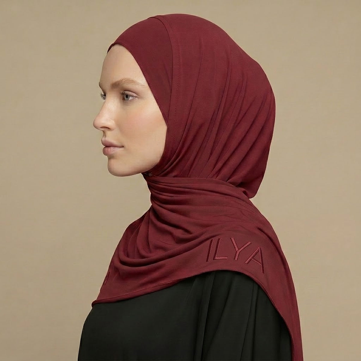 ILYA RED CHERRY PREMIUM JERSEY HIJAB