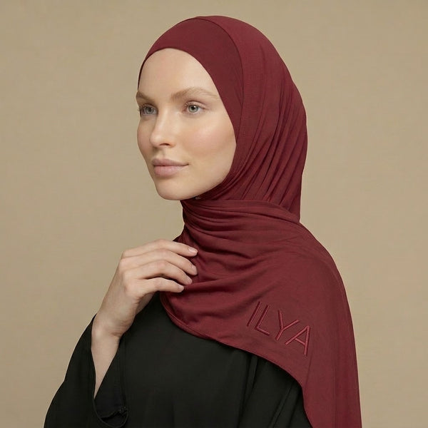 Premium Jersey Hijab i Red Cherry