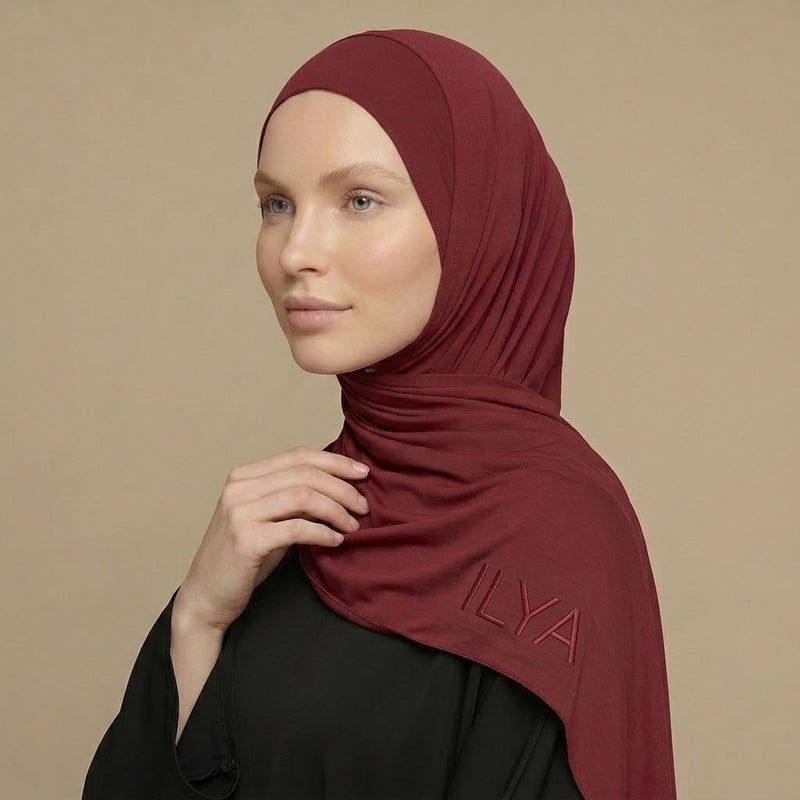 Premium Jersey Hijab i Red Cherry