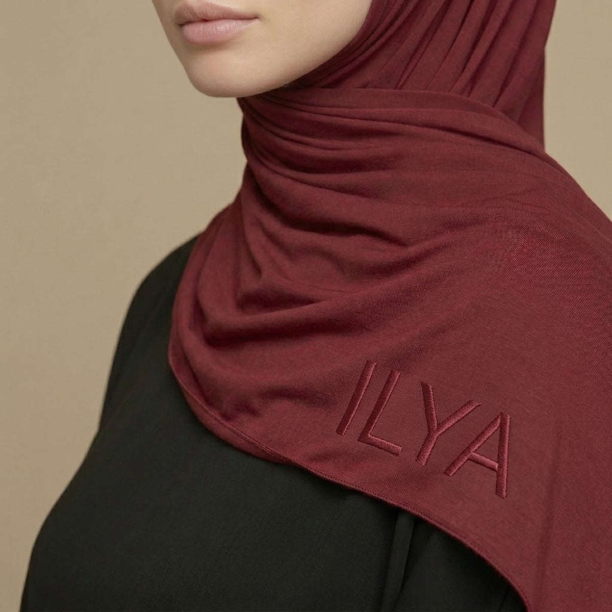 ILYA RED CHERRY PREMIUM JERSEY HIJAB