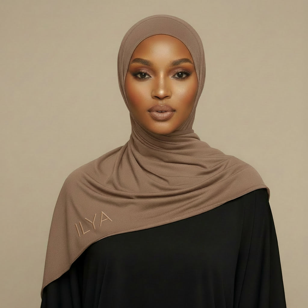 ILYA taupe brown premium jersey hijab