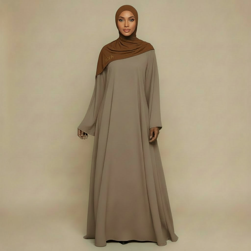 ILYA essential taupe brown abaya